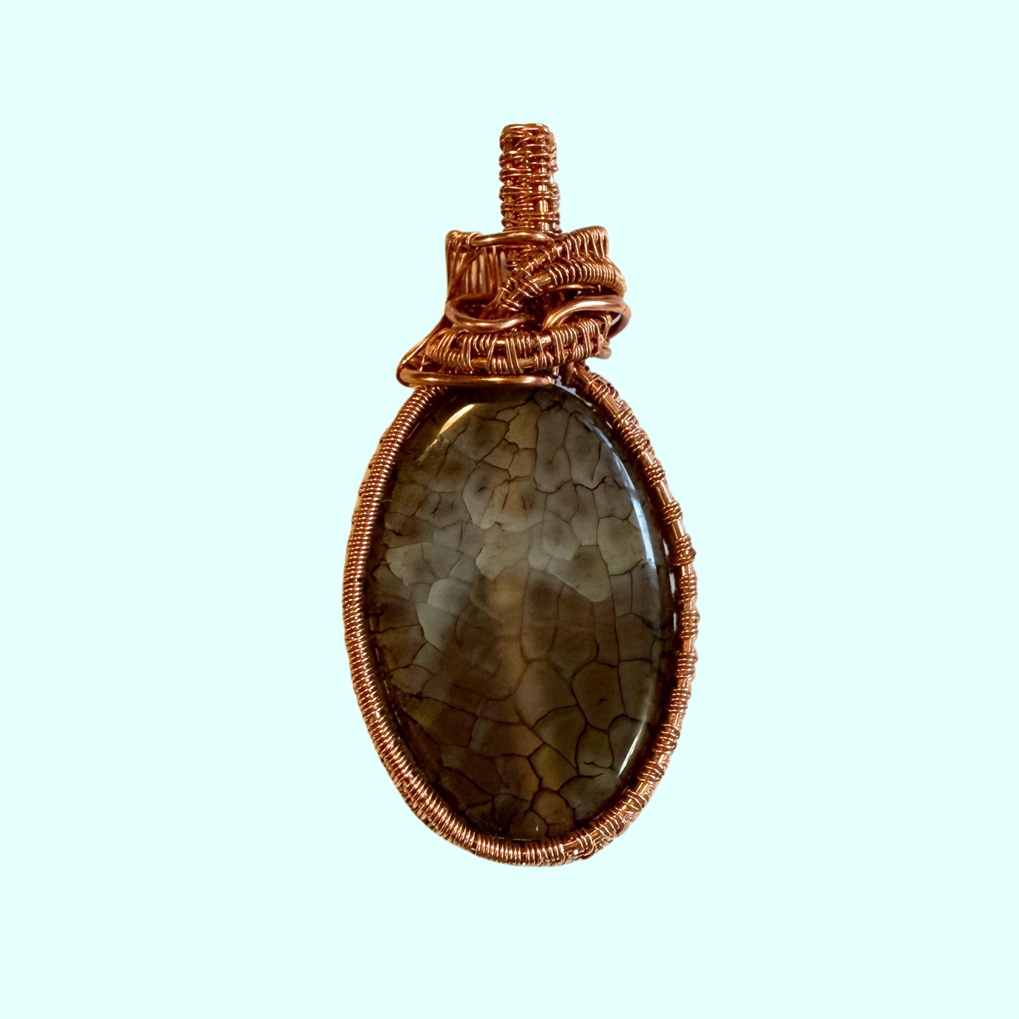 Firefly Light Copper Agate Pendant
